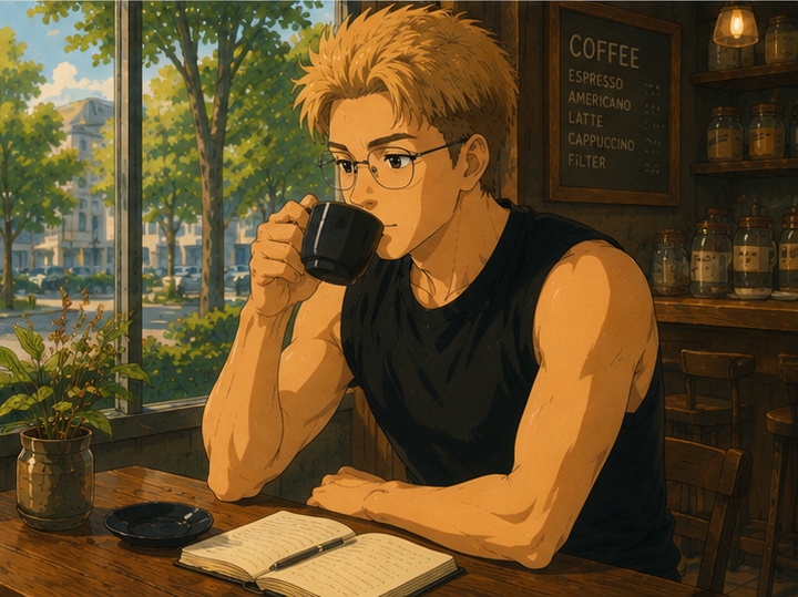 Coffee break — recharging